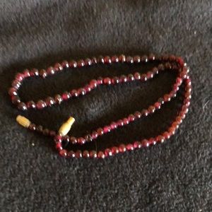 18 inch garnet bead necklace